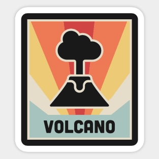 Vintage Science Geology VOLCANO Poster Sticker